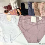 Damskie Figi Koronkowe Prążkowane Wysoki Stan XXL-3XL