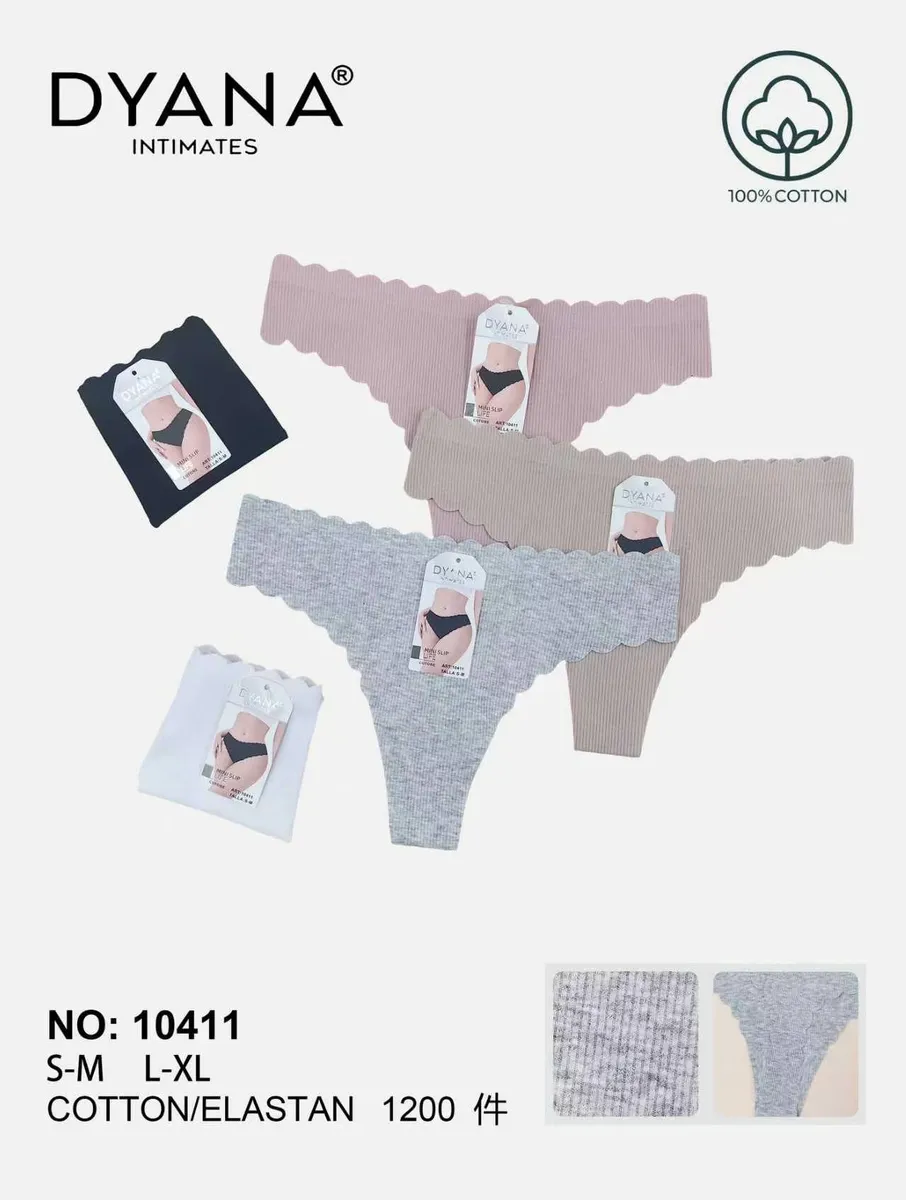 Dyanana Majtki Damskie Bawełniane S-XL Szare Różowe