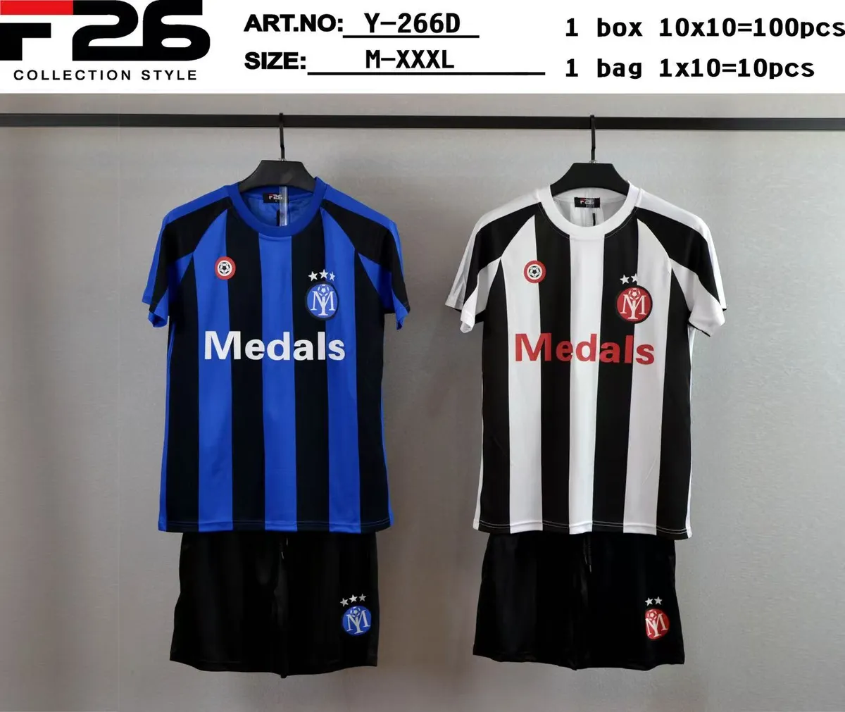 Komplet sportowy T226 Medals M-XXXL Niebiesko-Czarny/Biało-Czarny