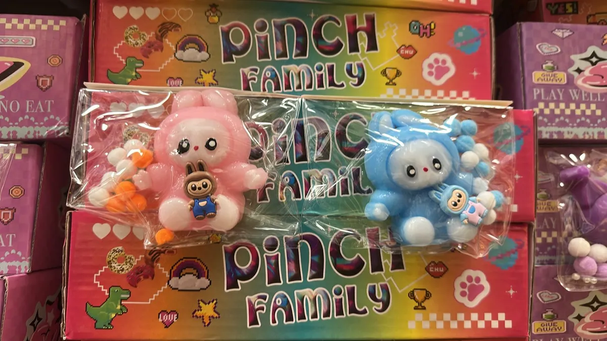 Zabawka Pinch Pinch Family Różowy i Niebieski Króliczek Antystresowy