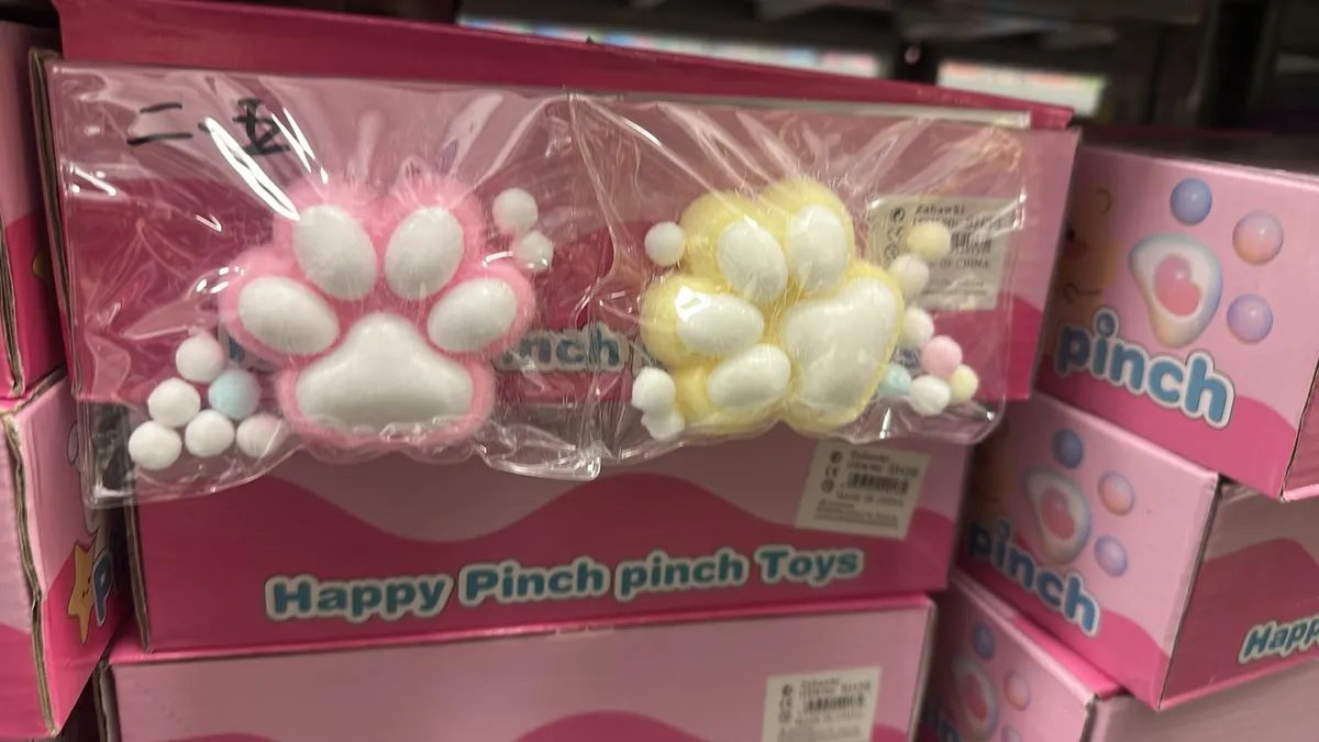 Happy Pinch Łapy Antystresowe Różowo-Żółte