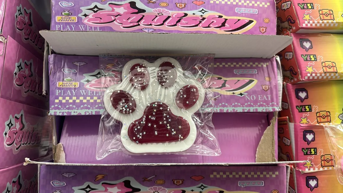 Squishy Łapa Różowa Klejąca Antystresowa