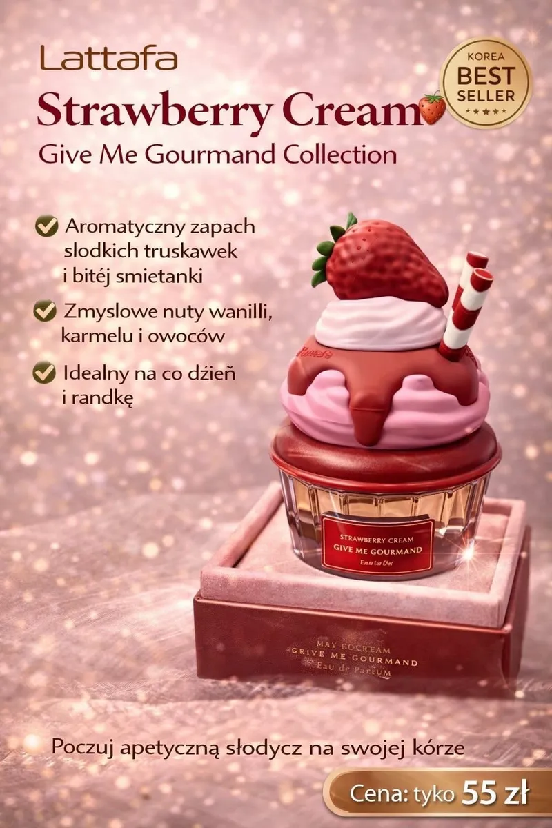 Lattafa Strawberry Cream Eau de Parfum flakon deserowy