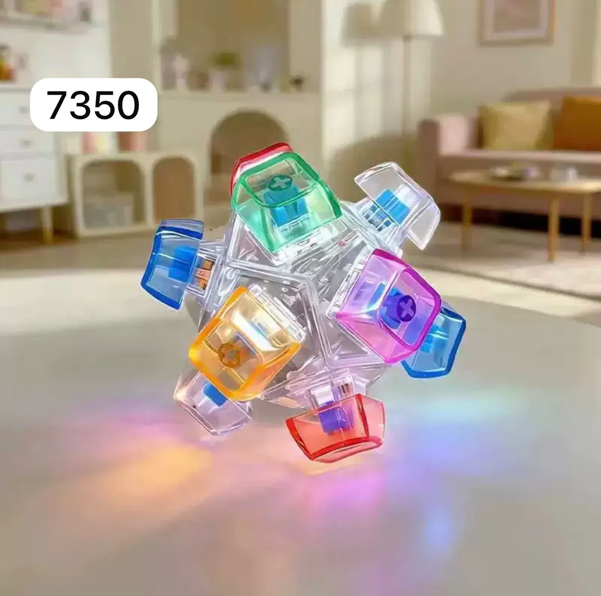 Spinner klikacz wielokolorowy przezroczysty