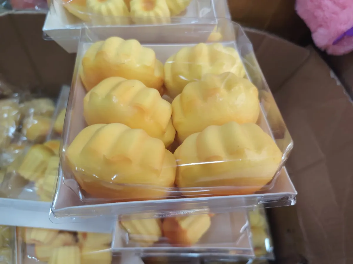 Gniotki Antystresowe Żółte Pączki 6szt w Opakowaniu
