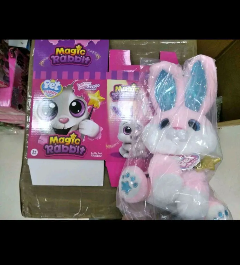Magic Rabbit Różowy Pluszowy Królik z Niespodzianką