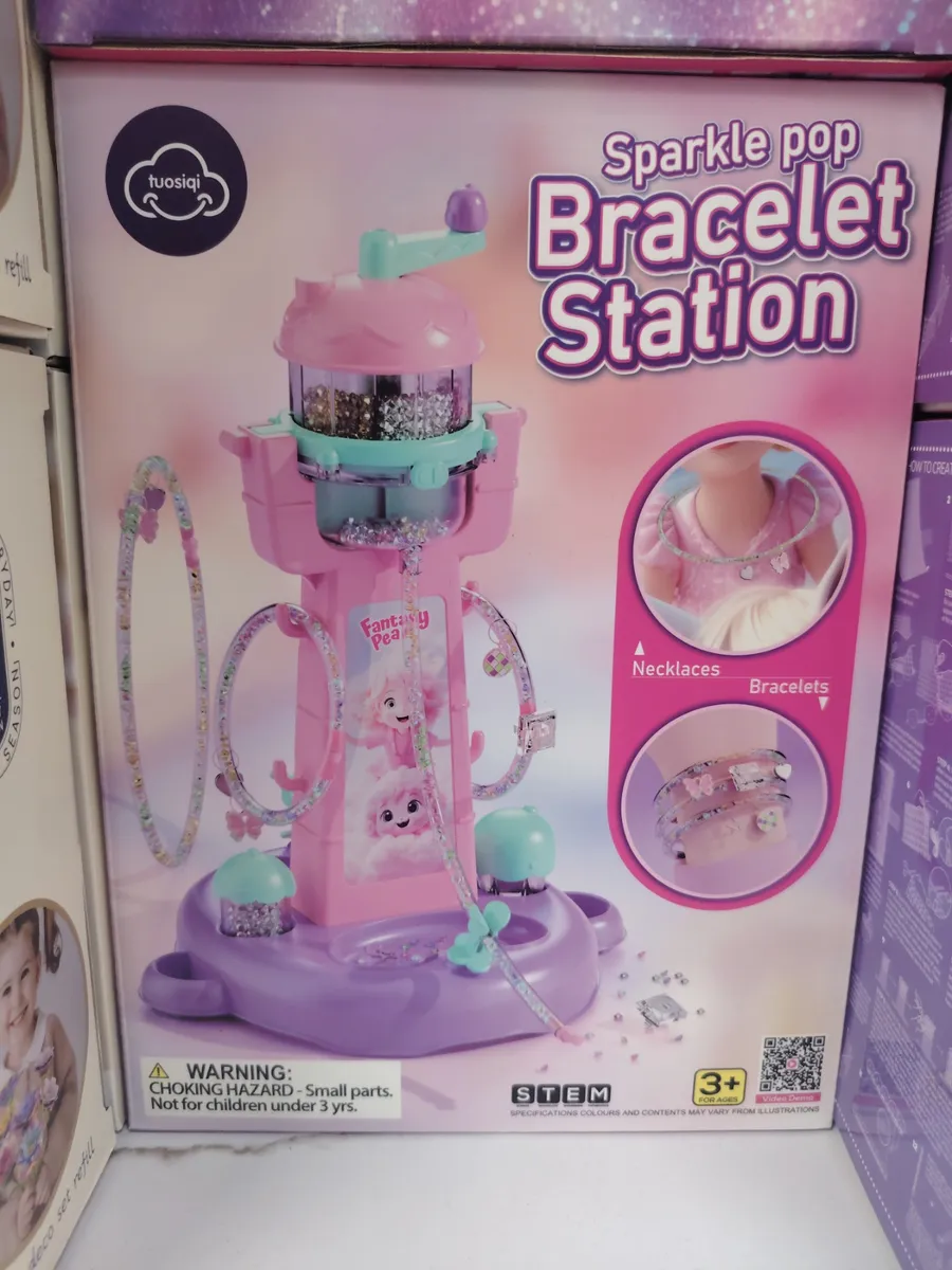 Sparkle Pop Bracelet Station Fantasy Pearls Różowa