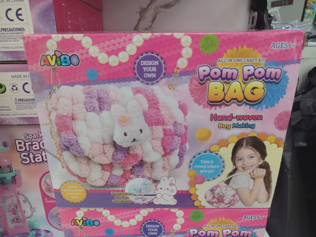 Avibo Zestaw Craft Pom Pom Bag Różowy od 6 lat