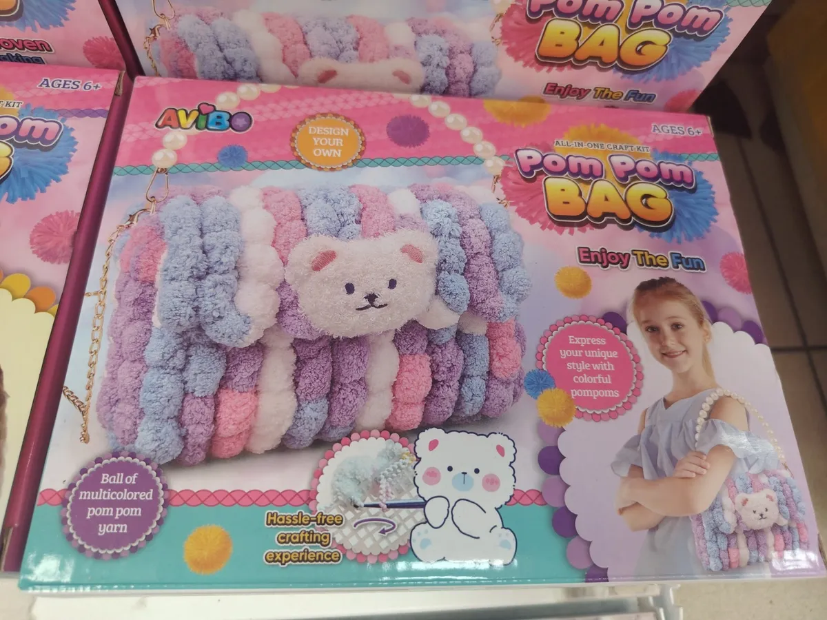 Zestaw kreatywny Avibobo Pom Pom Bag Wielokolorowy 6+