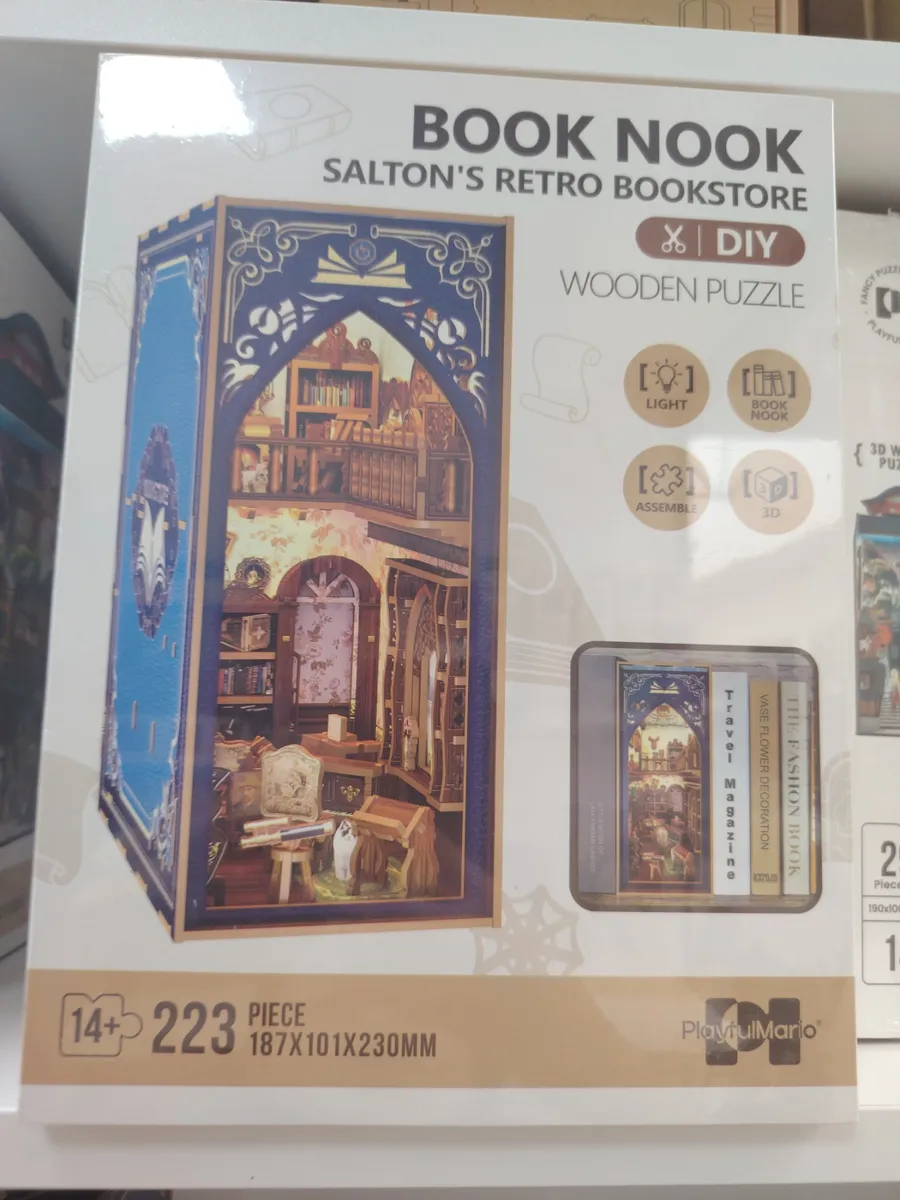 Układanka drewniana Book Nook Salton Retro Bookstore 223 el. 14+