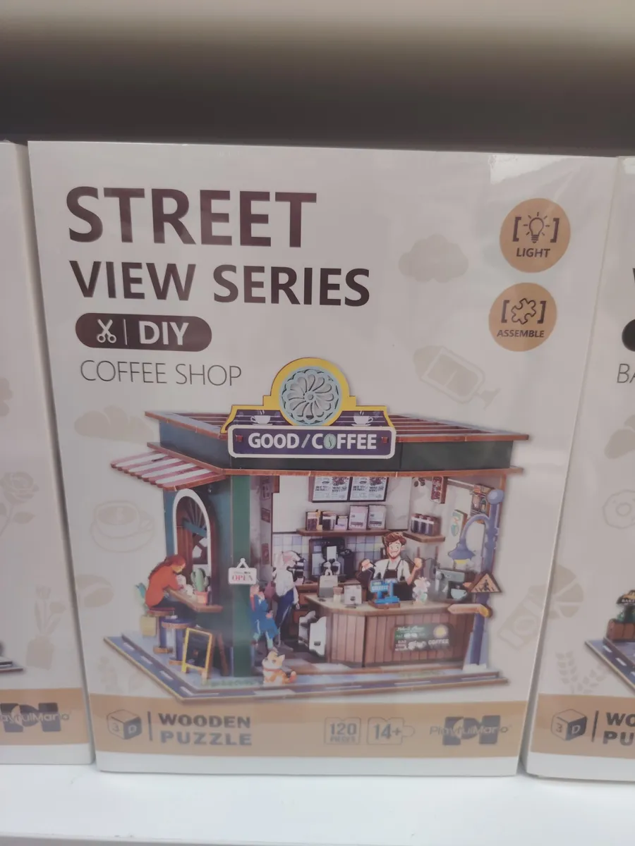 Zestaw DIY Wooden Puzzle Kawiarnia Street View 120 elementów