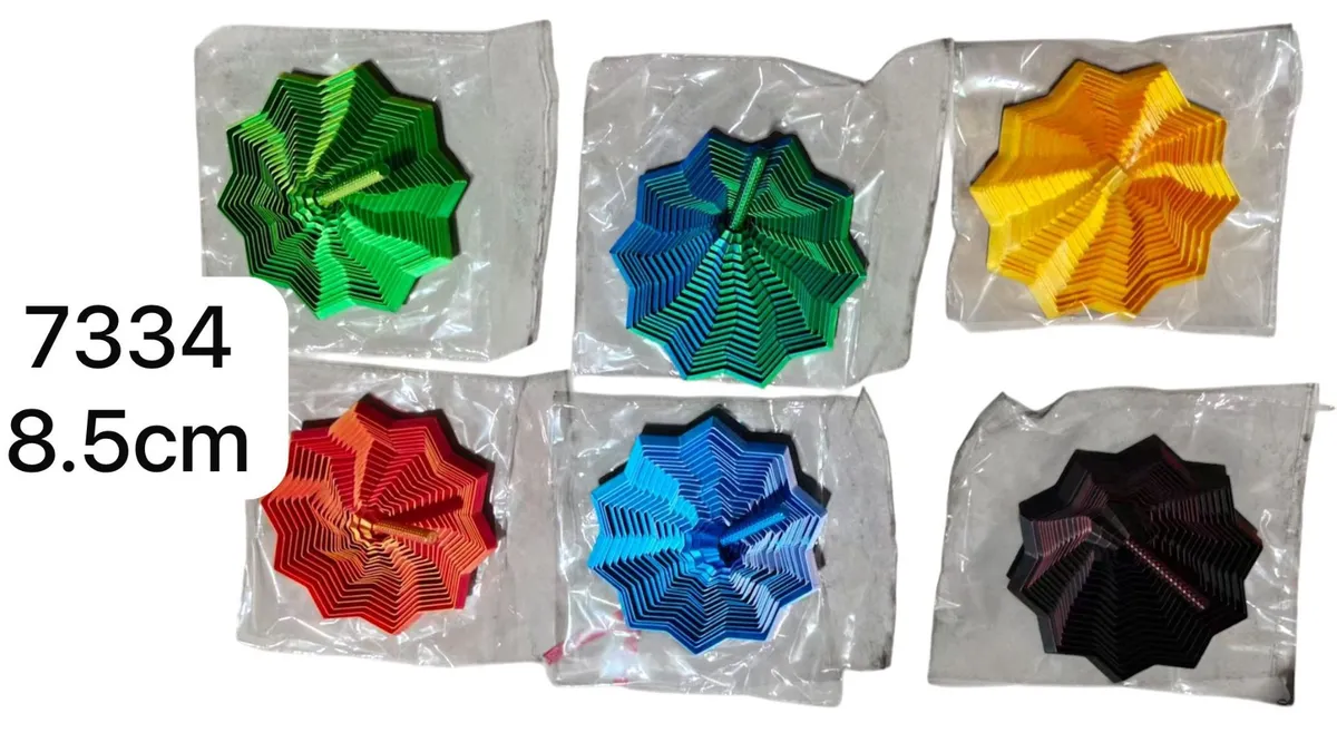 Pinwheels Fidget 8.5cm Wielokolorowe Metaliczne