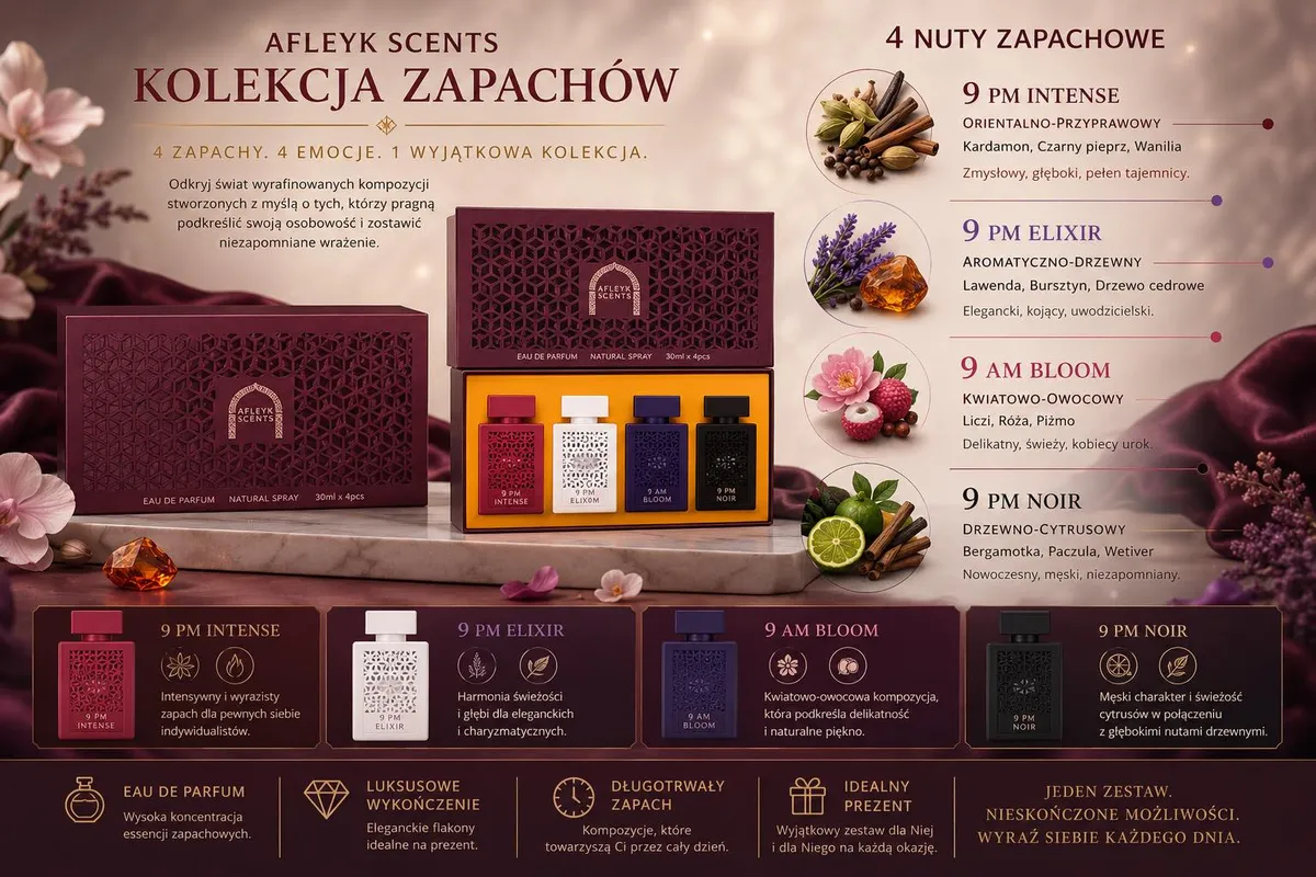 Aflekk Scents Zestaw 4 Perfum 30ml Kolekcja Zapachów