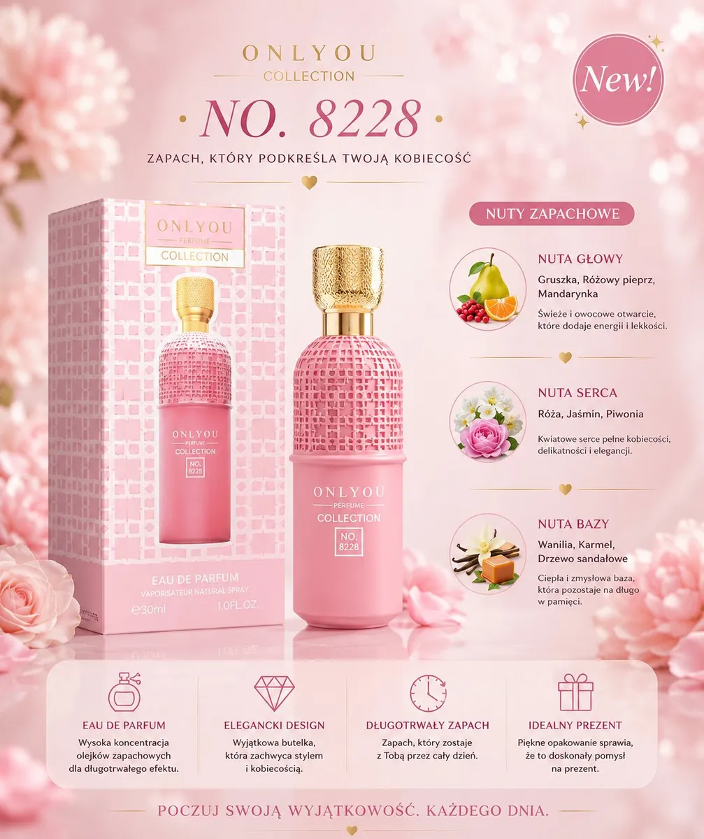 OnlyYou Collection No. 8228 Eau de Parfum Różowy 30ml