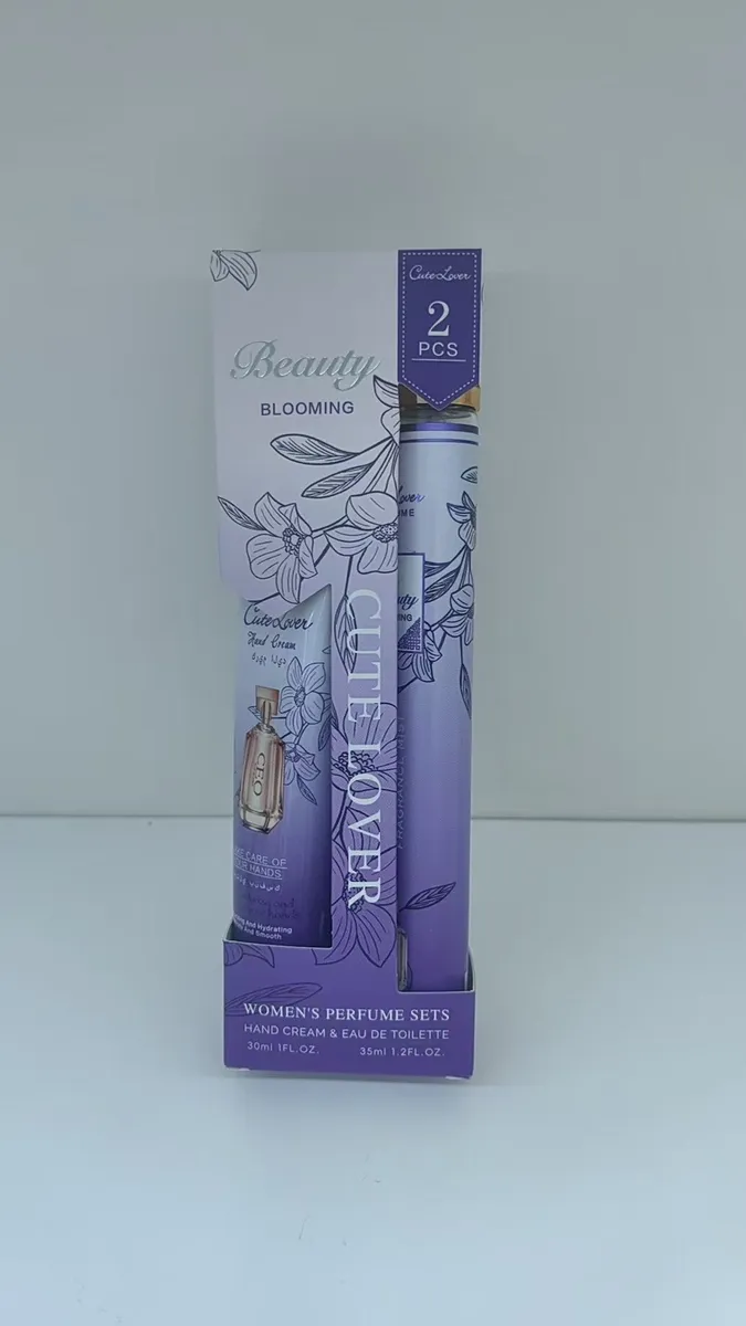Zestaw perfum Cutelover Blooming 35ml + krem 30ml fioletowy