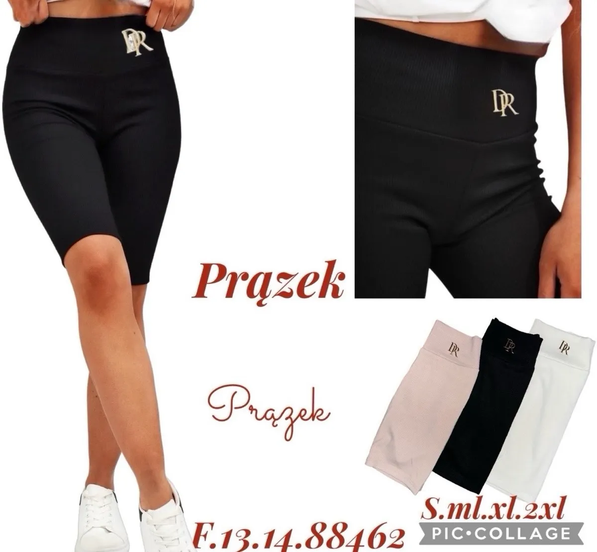 Spodenki damskie Prążkowane DR S-M-L-XL-2XL