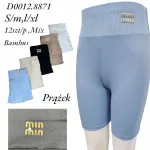 Spodenki damskie Miumiu bambusowe prążkowane S/M/L/XL mix kolorów