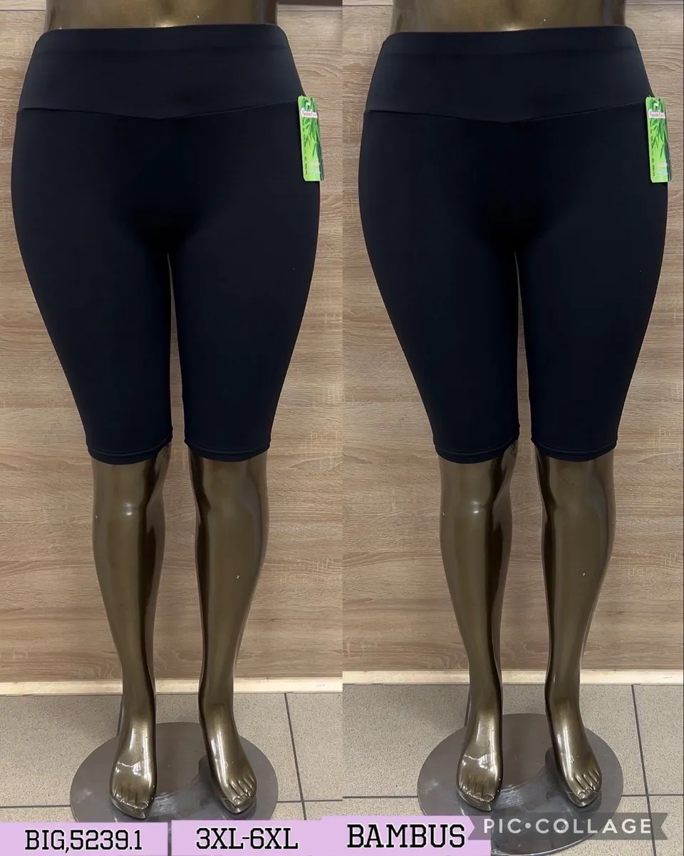 Spodenki legginsy bambusowe czarne 3XL-6XL