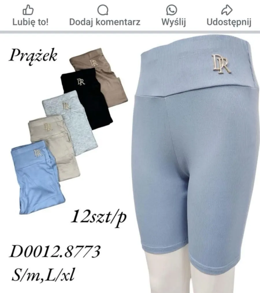 Spodenki damskie DR Prążkowane S/M L/XL Mix Kolorów