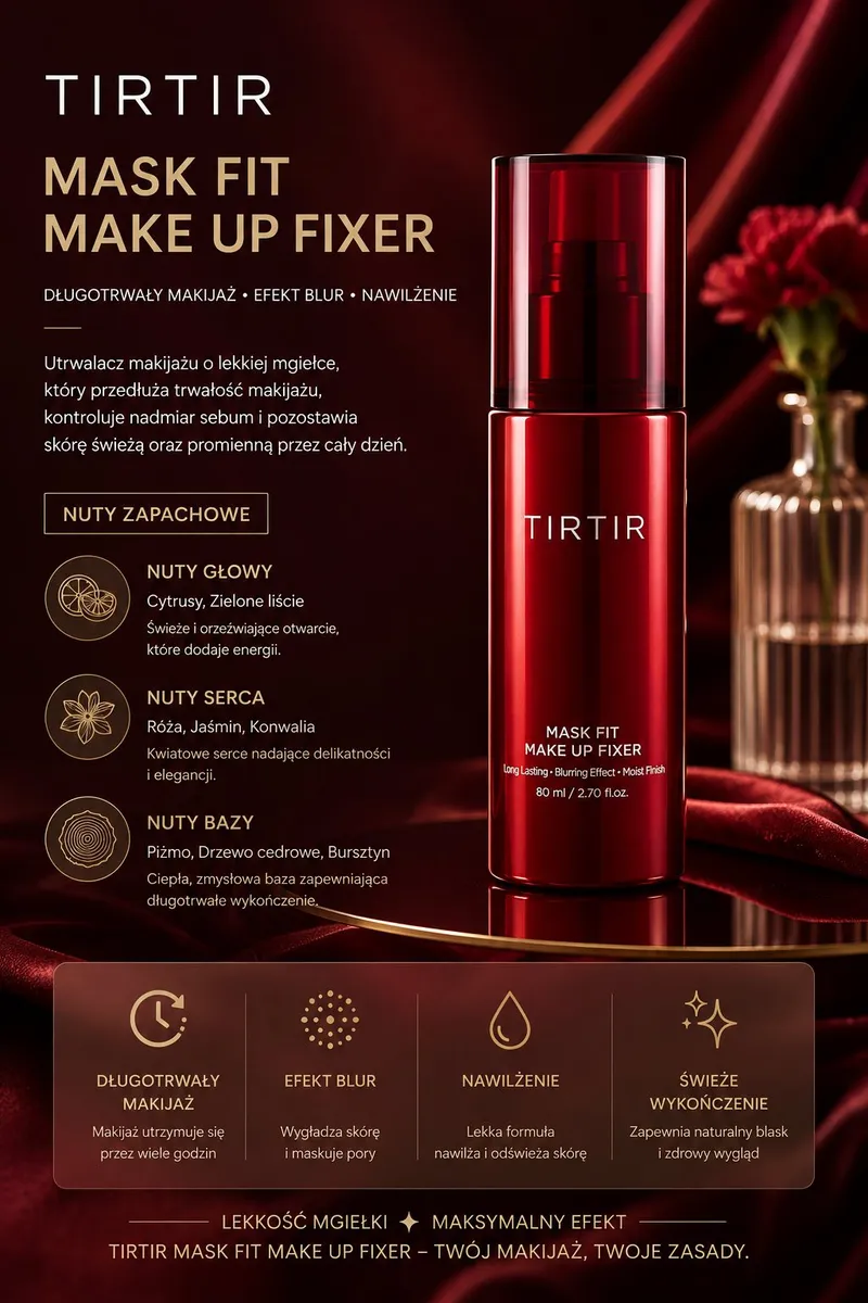 TIRTIR Mask Fit Make Up Fixer mgiełka utrwalająca 80ml