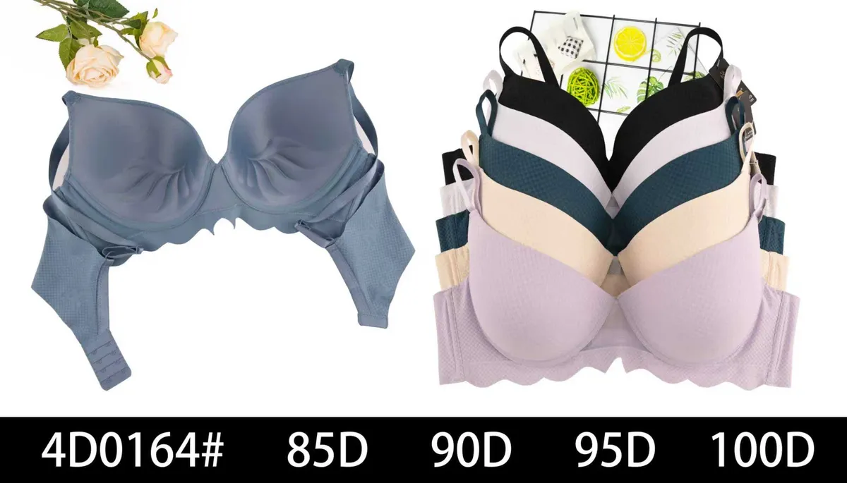 Biustonosze Push-Up 85D-100D Granatowe Szare Różowe