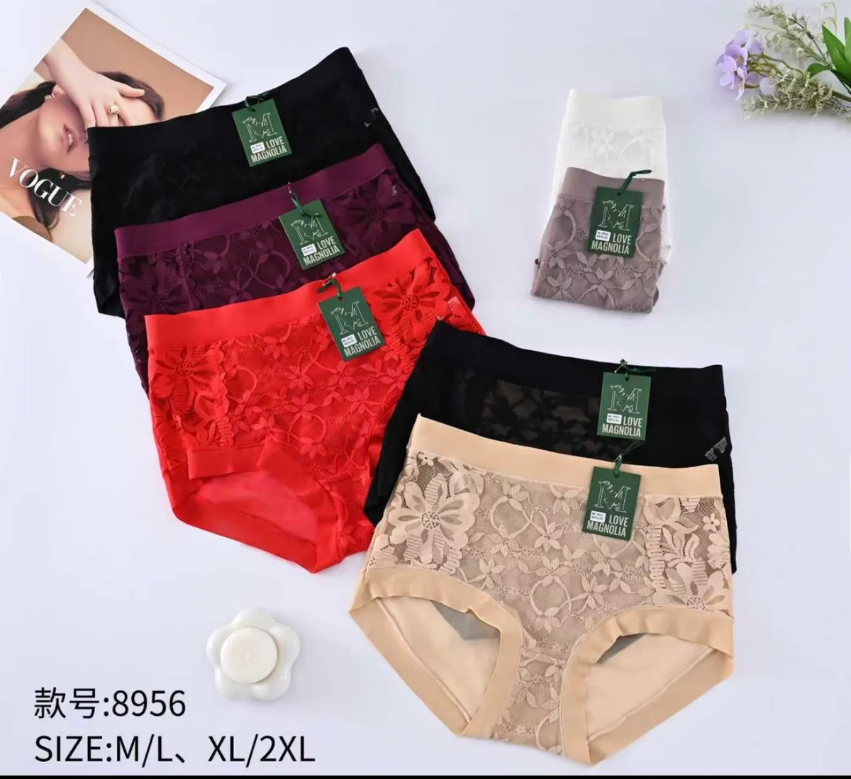 Majtki damskie koronkowe Magnolia Love M/L XL/2XL multikolor