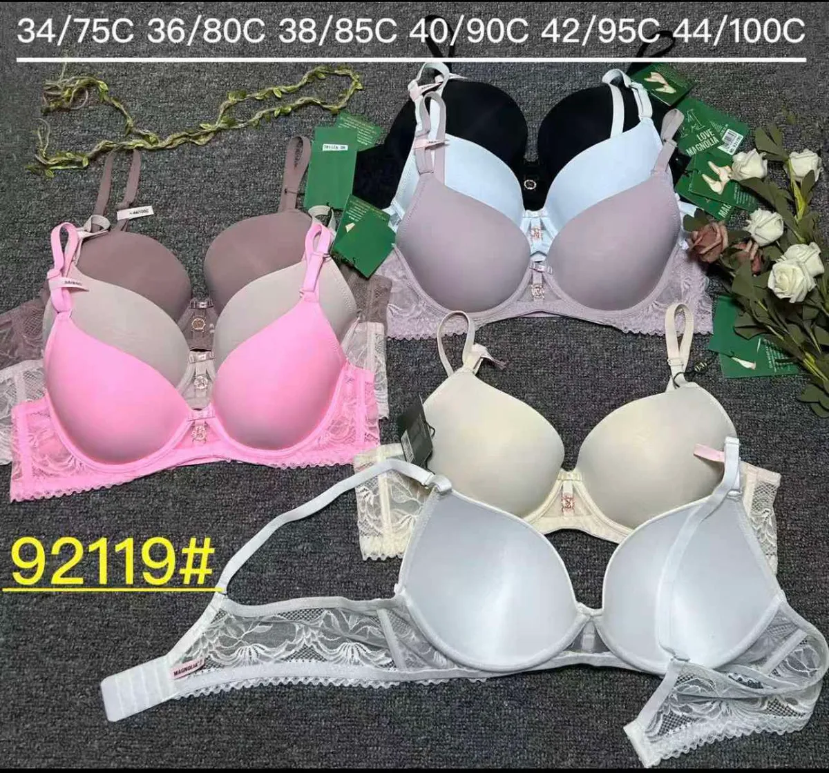 Biustonosze Magnolia Mix Kolorów Rozmiary 34/75C-44/100C