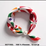 Chusta Wiskoza Multikolor z Perłą 100% Viscose kolorowa z perełką