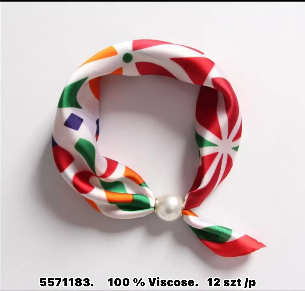 Wiskoza Chusta Multikolor z Perłą 100% Viscose