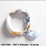 Chusta wiskoza biało-niebieska z perłą 100% wiskoza