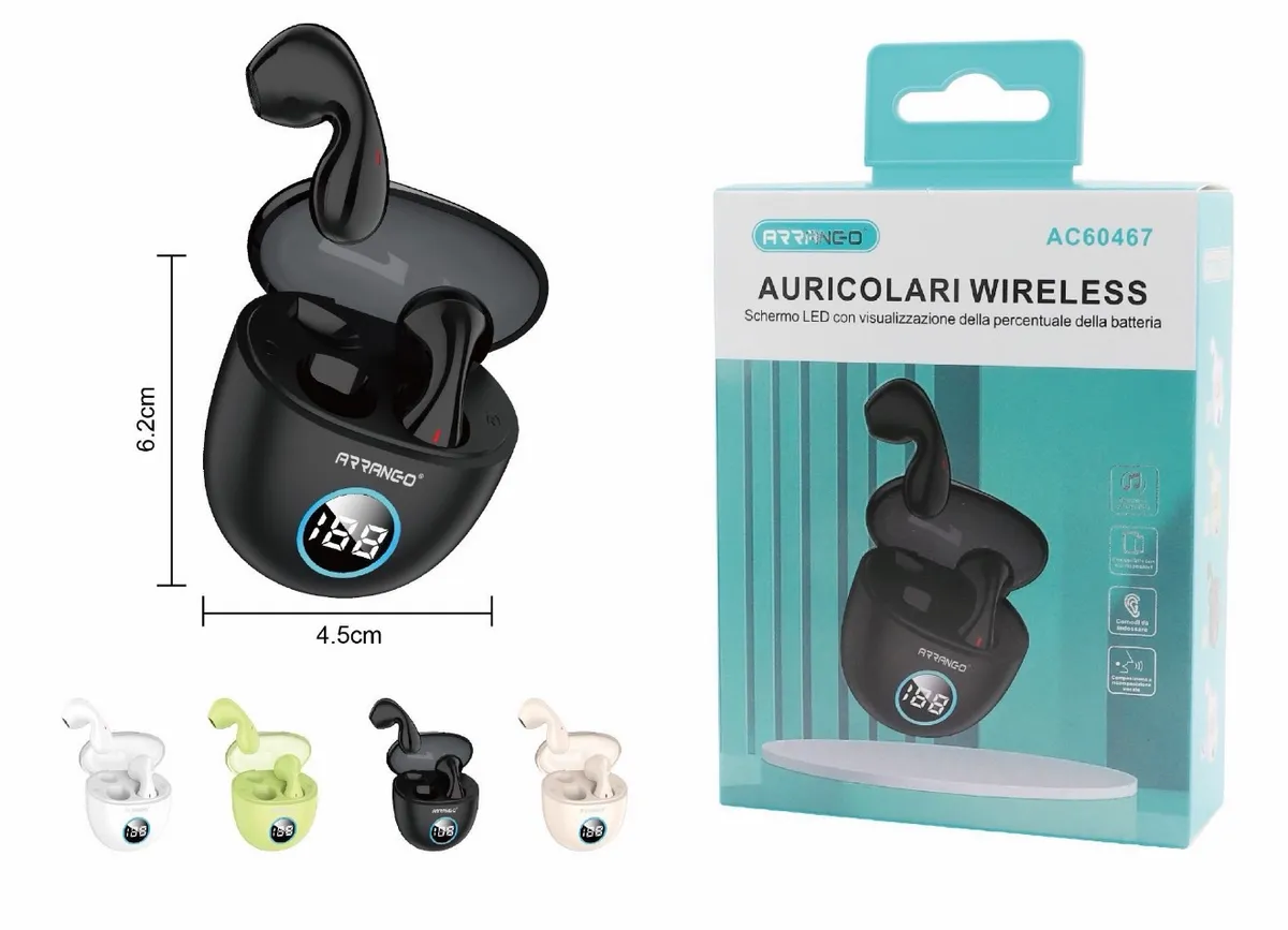 Słuchawki Bluetooth ARTRANGO AC60467 Czarne z LED
