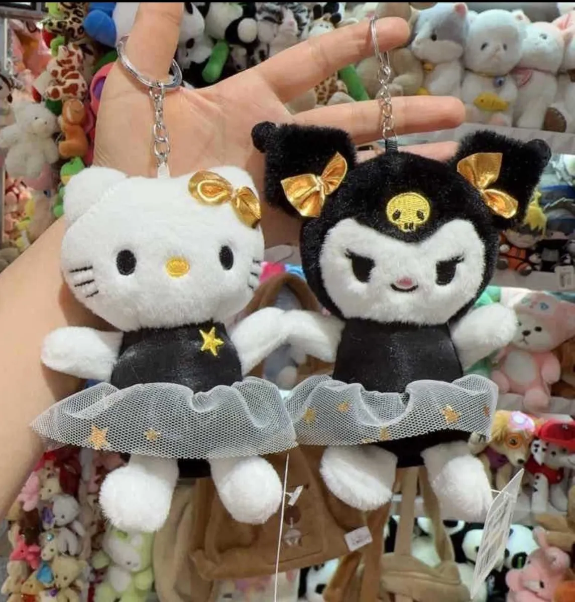 Brelok Zabawkowy Hello Kitty i Kuromi w Tutu