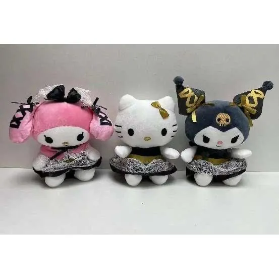 Zestaw 3 pluszowych maskotek Hello Kitty Kuromi My Melody