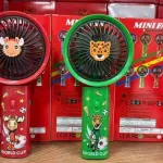 Mini wentylator ręczny World Cup Czerwony z jeleniem