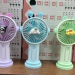 Mini wentylator USB z postaciami Kawaii Różowy Fioletowy Zielony
