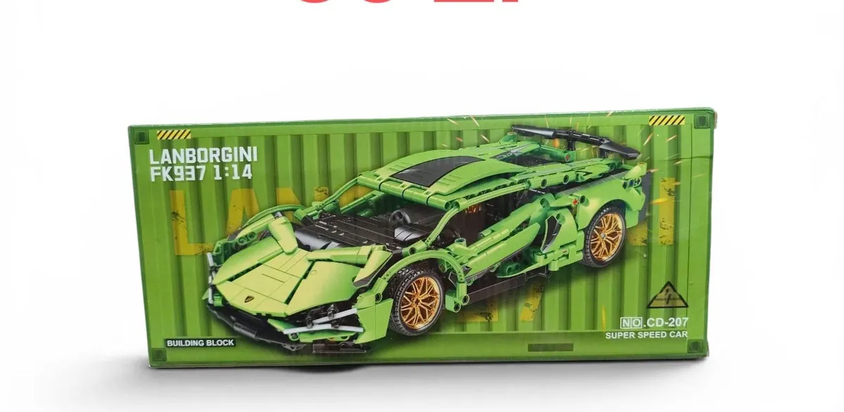 Zestaw klocków Lamborghini FK937:14 Zielony Super Speed Car