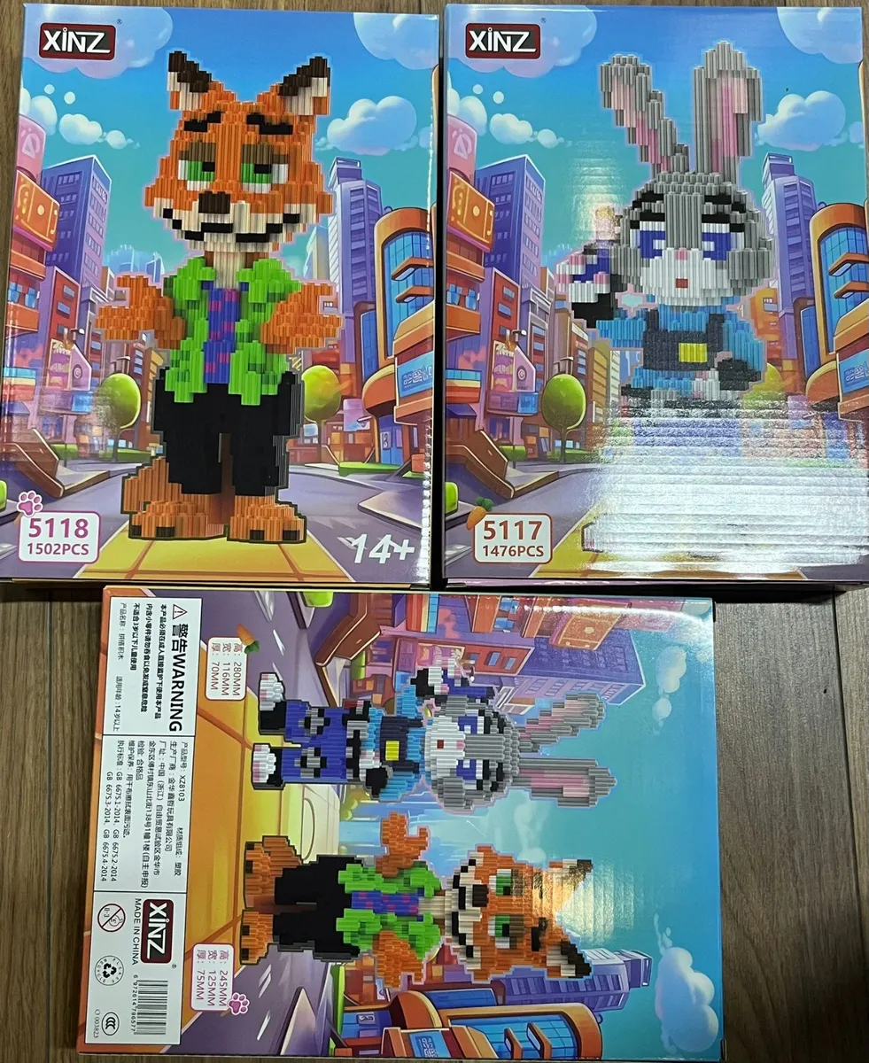 Klocki XINZ Zootopia Lis 5118 1502PCS Judy 5117 1476PCS