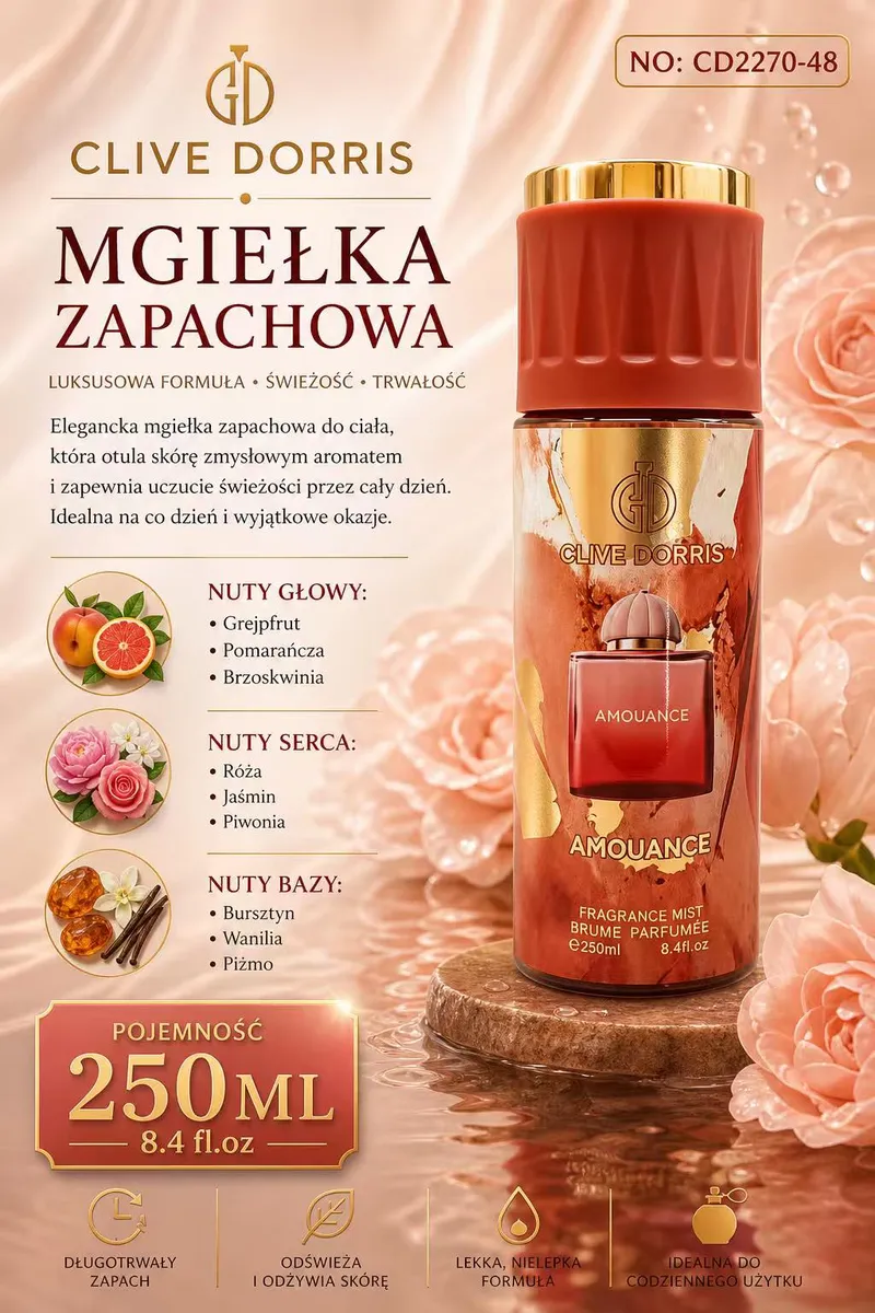 Mgiełka zapachowa Clive Dorris Amouance 250ml