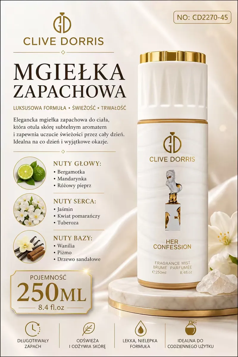 Clive Dorris Mgiełka Zapachowa Her Confession 250ml