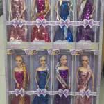 Lalki Happy Girl 12 szt. sukienki brokatowe 3+