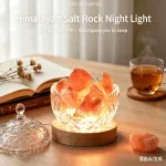 Lampa nocna z soli himalajskiej pomarańczowa