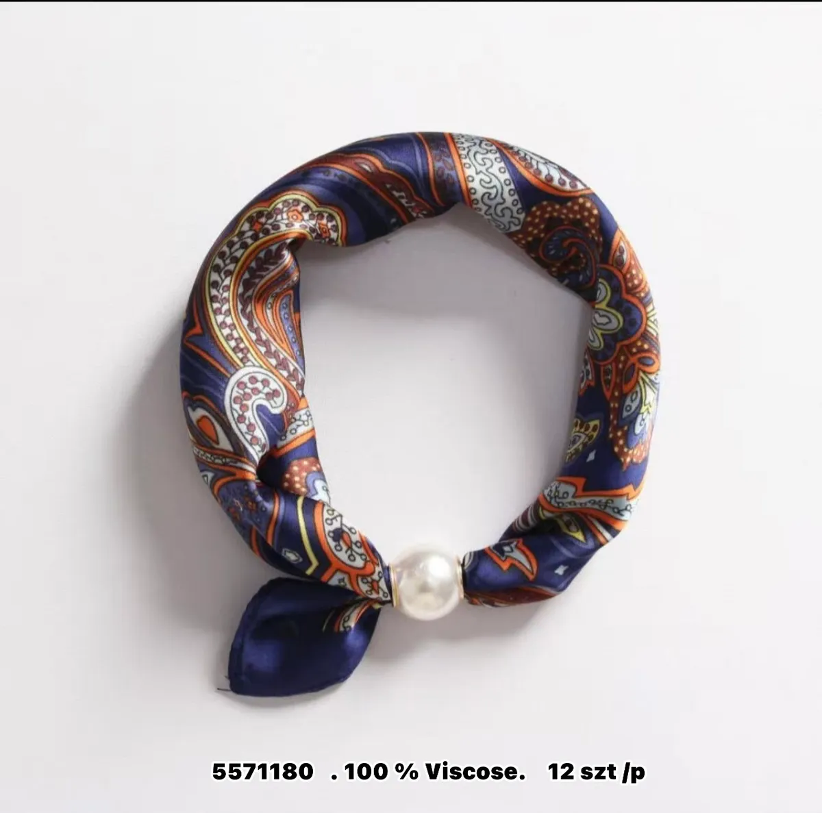 Chusta Wiscose Paisley Granatowo-Rdzawa 12 szt/paczka