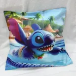 Poszewka 45x45cm Stitch Plaża Niebieski