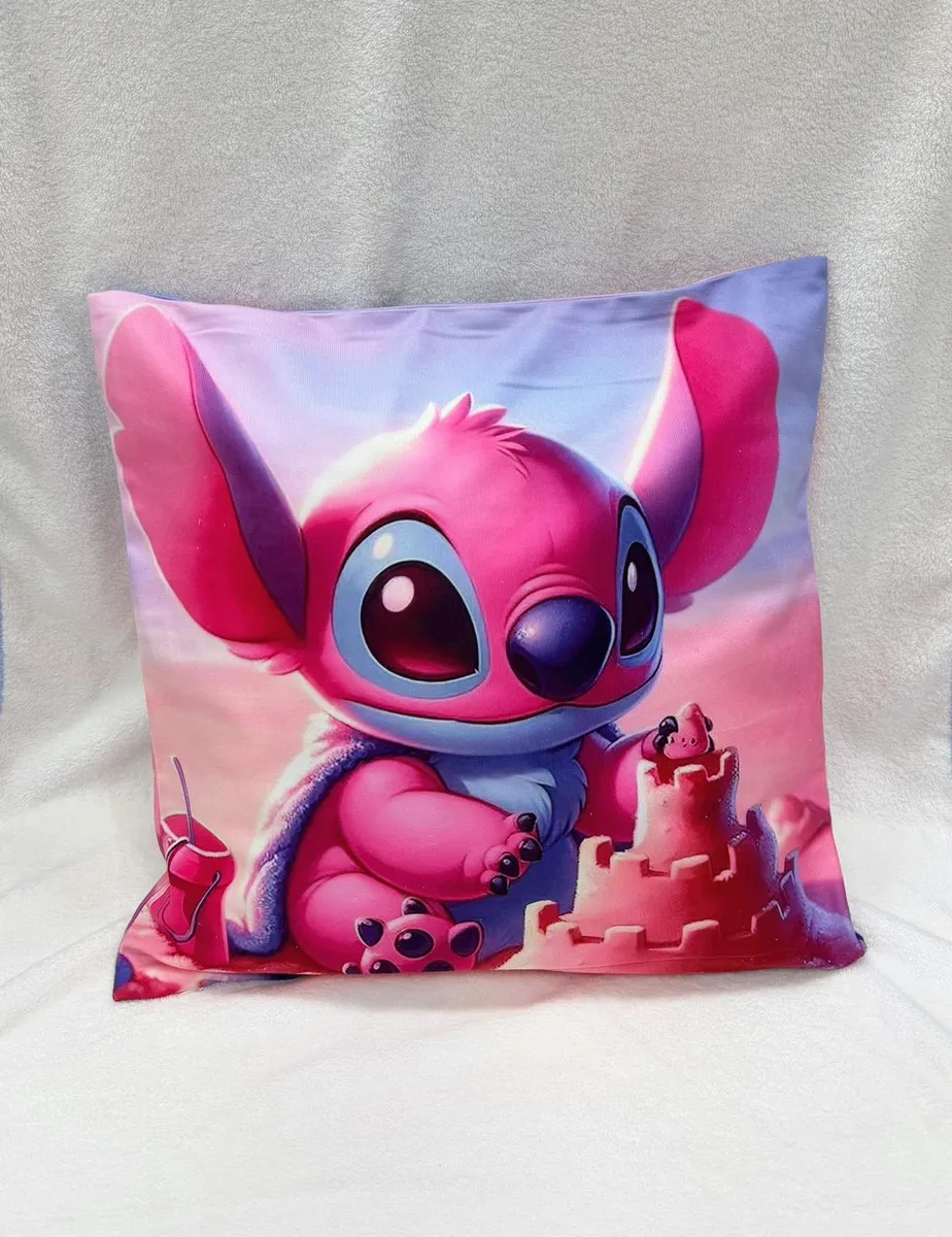 Poszewka 45x45cm Stitch Różowy z Zamkiem