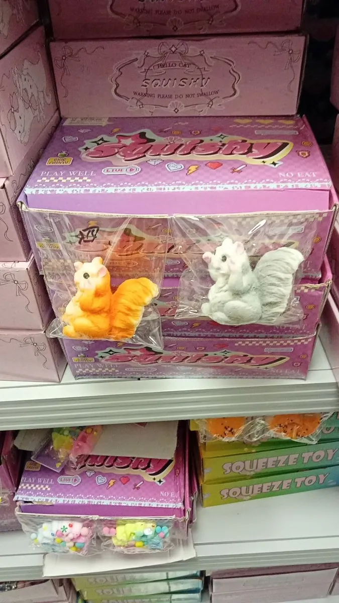Squishy Zabawka Wiewiórka Pomarańczowa i Biała