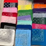 Chustki bawełniane w print paisley wielokolorowe 100% cotton