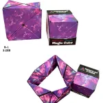 Magic Cube Fidget Zabawka Magnetyczna Fioletowo-Gwiezdna
