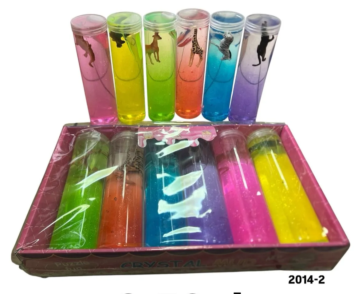 Crystal Slime Zwierząt Tęczowy Zestaw 6 fiolek