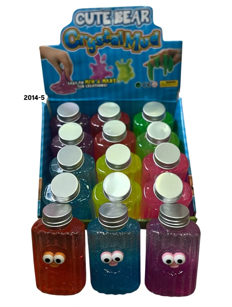 Slime Crystal Mud Cute Bear w słoikach brokatowych