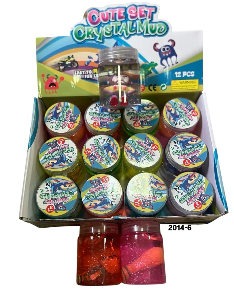 Zestaw 12 Crystal Mud Slime Cute Set kolorowe w słoiczkach